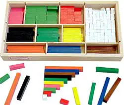 Cuisenaire rods are used in the Silent Way method